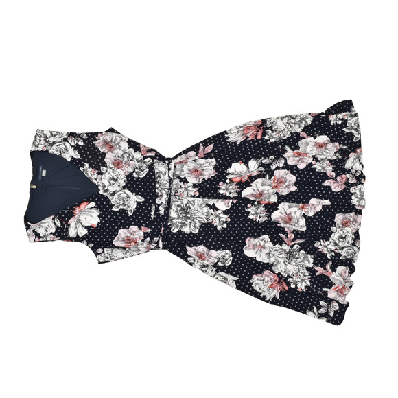 Tommy Hilfiger Women's Midi Dress Fit & Flare Blue FLoral Size 14 Polyester - Picture 1 of 8